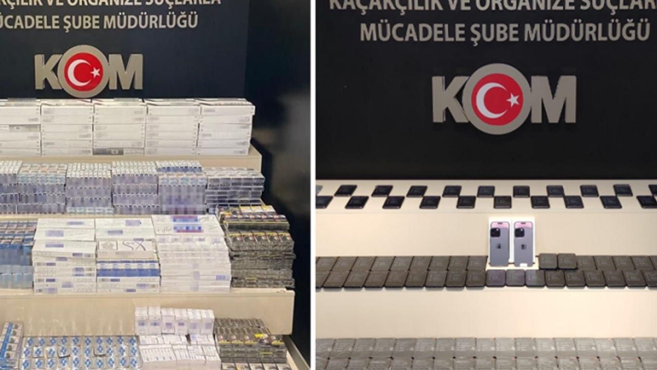 Van'da binlerce paket kaçak sigara ve cep telefonu ele geçirildi!
