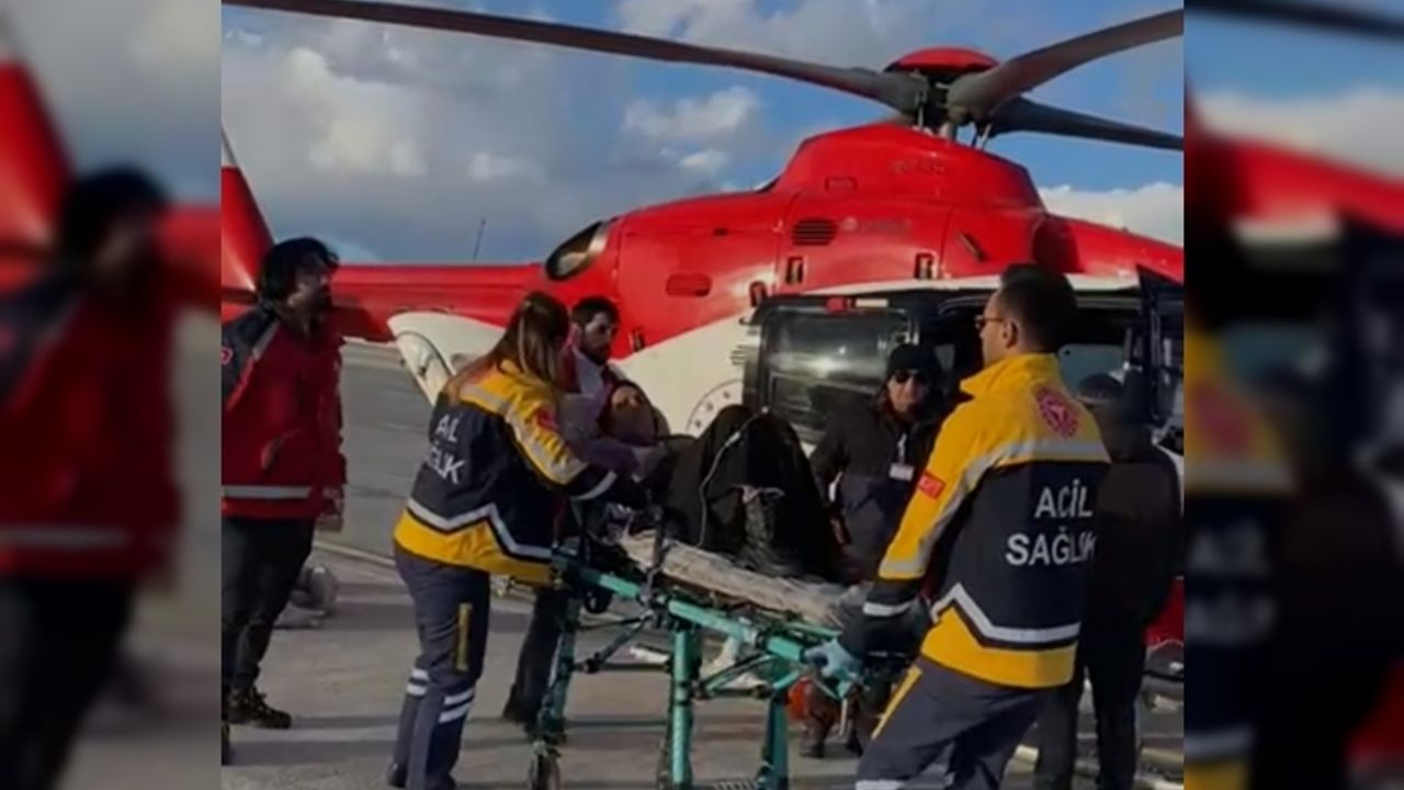 Van’da ambulans helikopter hamile kadın için seferber oldu!