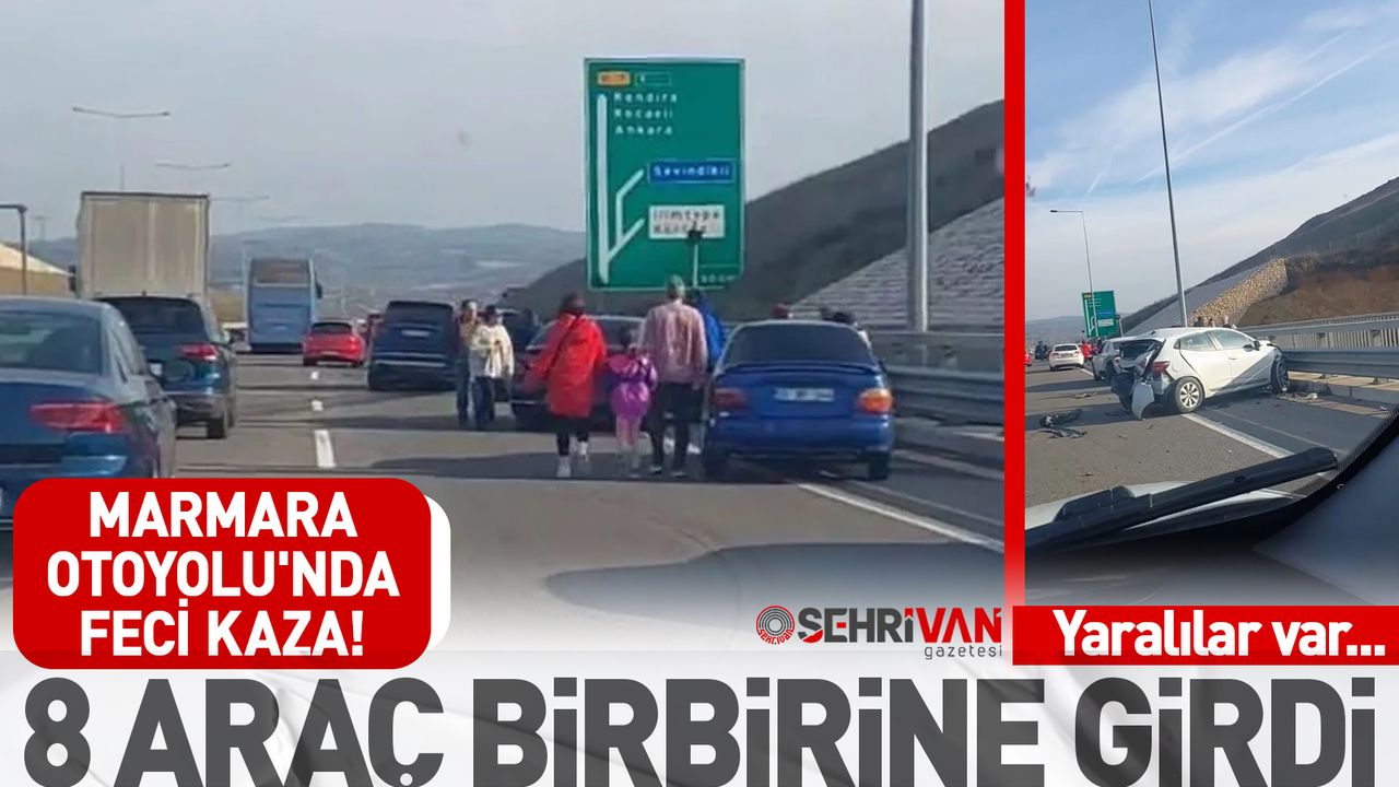Kuzey Marmara Otoyolu'nda feci kaza! 8 araç birbirine girdi: Yaralılar var