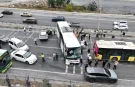 İstanbul’da kaza yapan Van otobüsünün görüntüleri!