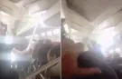 Şiddetli fırtına felaketti yaşattı: Havada uçağın tavanı yolcuların üzerine çöktü!