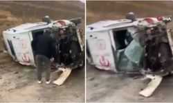 Van’da hasta taşıyan ambulans kontrolden çıktı: 5 yaralı!