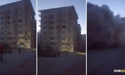 Malatya'da depremde ağır hasar alan bina atılan taşla yıkıldı