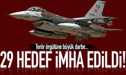 Terör örgütüne büyük darbe! 29 hedef imha edildi...