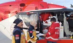 Van’da ambulans helikopter karın ağrısı çeken hasta için havalandı!