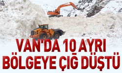 Van'da 10 ayrı bölgeye çığ düştü