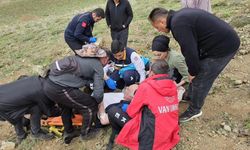 Van’da dağda ot toplarken rahatsızlanan kişi hastaneye ulaştırıldı