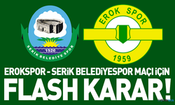Erokspor - Serik Belediyespor maçı için flash karar!