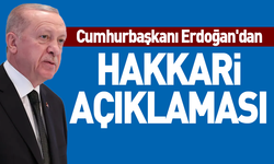 Cumhurbaşkanı Erdoğan'dan Hakkari açıklaması