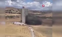 Ankara'da inşaat halindeki gökdelende yangın
