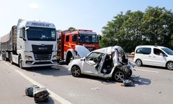 Anadolu Otoyolu'nda meydana gelen kaza ulaşımı aksattı