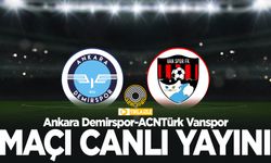 Ankara Demirspor-Vanspor maçı canlı yayını...