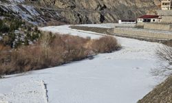 Hakkari'de Zap Suyu dondu