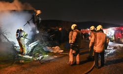 İstanbul'da palet fabrikasında yangın