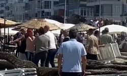Bursa'da halk plajında şezlong kavgası