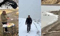 Van Gölü kıyısında 4 mevsim bir arada!