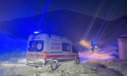 Van’da çığ düşen mahallede hasta kurtarma çalışması