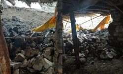 Hakkari’de yağış nedeniyle ahır çöktü