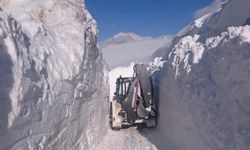 Van’da 3 metreyi bulan kar tünellerinde çalışma