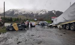 Van-Tatvan tır ile otomobil kafa kafaya çarpıştı: 2 ölü, 1 yaralı!