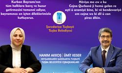 TUŞBA BELEDİYESİ EŞBAŞKANLARI HANIM AKKOŞ VE ÜMİT KESER’DEN BAYRAM MESAJI