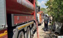 Van'da ev ve samanlık yangını