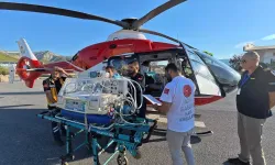 Van'da yenidoğan bebek ambulans helikopterle Bitlis'e götürüldü!