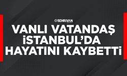 Vanlı vatandaş İstanbul’da hayatını kaybetti