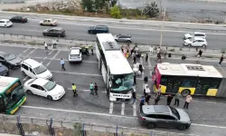 İstanbul’da kaza yapan Van otobüsünün görüntüleri!