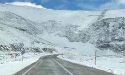 Bahçesaray yolu beyaza büründü
