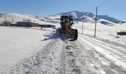 Gürpınar'da ekipler zorlu kış şartlarında kar temizleme çalışmalarını sürdürdü!