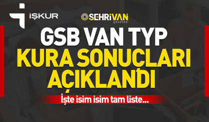 GSB Van İŞKUR TYP-İUP kura sonuçları açıklandı! İşte isim listesi…