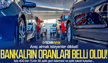 400 bin TL taşıt kredisinin 36 aylık geri ödemesi belli oldu! İşte aylık taksit tutarı ve geri ödeme tablosu