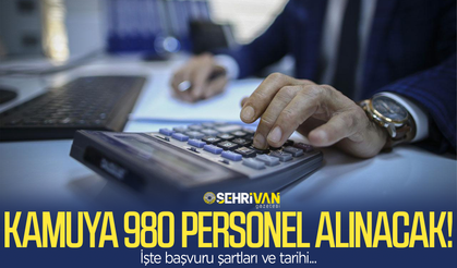 Kamuya 980 personel alımı yapılacak! İşte şartlar ve detaylar…