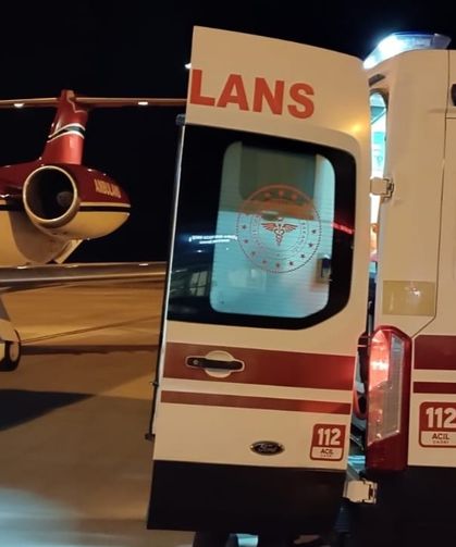 Van'da ambulans uçak travma tedavisi gören hasta için havalandı!