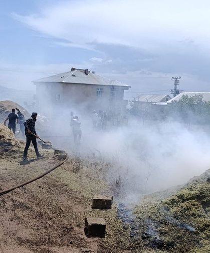Van’da çiftçinin bir yıllık emeği 2 saatte kül oldu!
