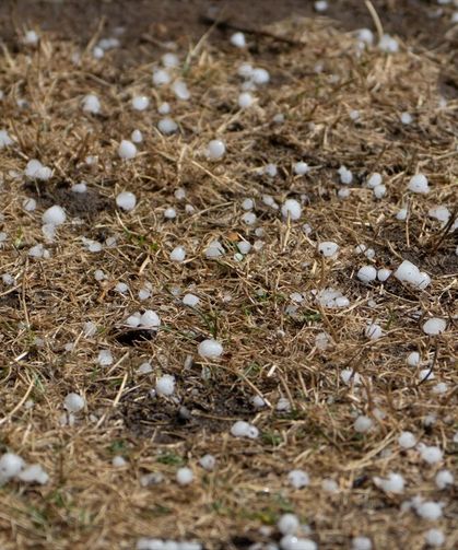 Erken gelen dolu sürprizi: Cadde ve sokaklar beyaza büründü!