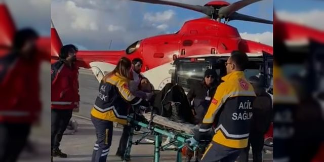 Van’da ambulans helikopter hamile kadın için seferber oldu!