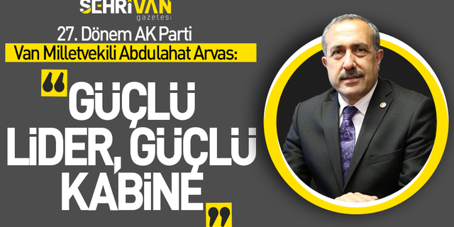 Abdulahat Arvas: Güçlü lider, güçlü kabine!