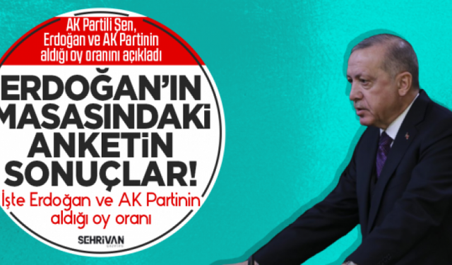Cumhurbaşkanı Erdoğan ve AK Parti'nin son anketteki oy oranı belli oldu!
