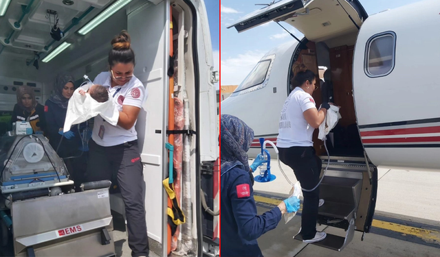 Van’da ambulans uçak kalp hastası bebek için havalandı!