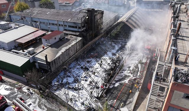 İstanbul'da çıkan yangın fabrikayı küle çevirdi