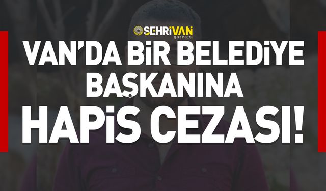 Van’da bir belediye başkanına hapis cezası!