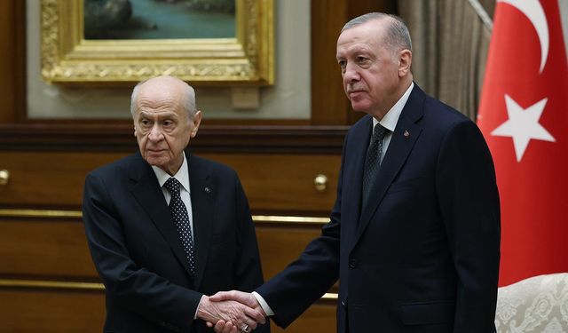 Cumhurbaşkanı Erdoğan, Devlet Bahçeli ile bir araya geldi