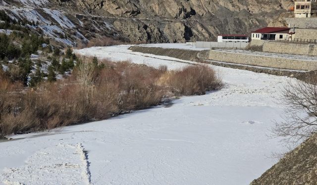 Hakkari'de Zap Suyu dondu