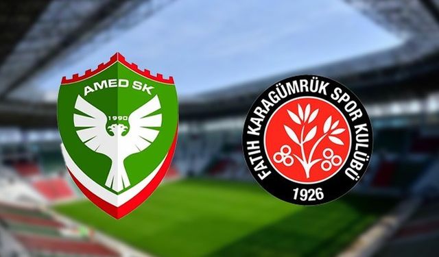 Amedspor-Karagümrük maçı canlı yayını!