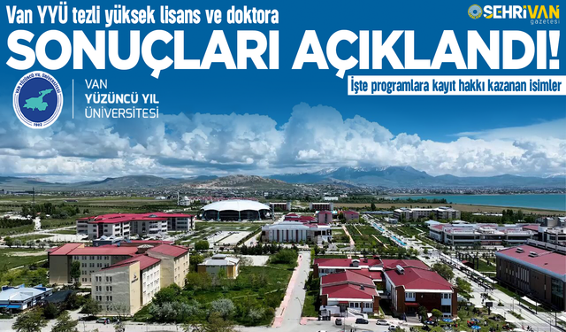 Van YYÜ yüksek lisans ve doktora sınav sonuçlarını açıkladı!