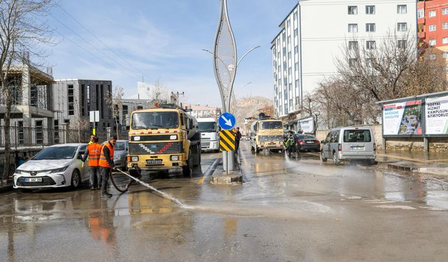 Van’ın cadde ve sokaklarında bahar temizliği yapıldı!