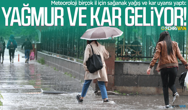 Lapa lapa kar ve sağanak geliyor! İşte yağış beklenen bölgeler