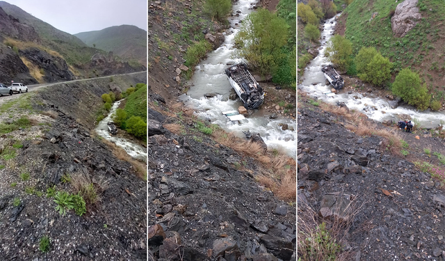 Hakkari’de işçileri taşıyan minibüs dereye uçtu: 2 ölü, 3 yaralı!